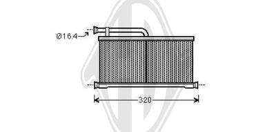 DCM1023 DIEDERICHS Теплообменник, отопление салона