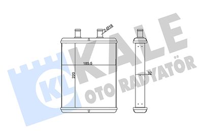 355250 KALE OTO RADYATÖR Теплообменник, отопление салона