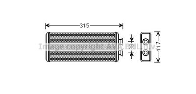 JR6055 AVA QUALITY COOLING Теплообменник, отопление салона