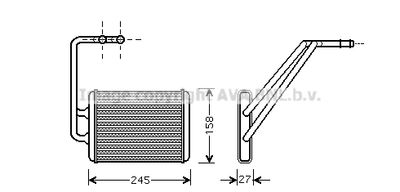 HY6121 AVA QUALITY COOLING Теплообменник, отопление салона