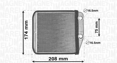 350218444000 MAGNETI MARELLI Теплообменник, отопление салона