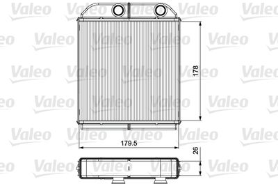 811538 VALEO Теплообменник, отопление салона