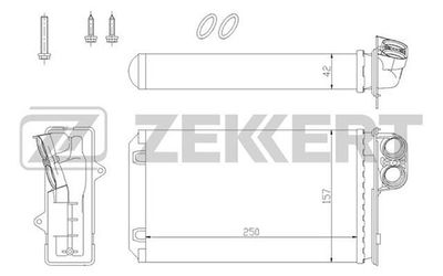 MK5067 ZEKKERT Теплообменник, отопление салона