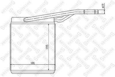 1035069SX STELLOX Теплообменник, отопление салона