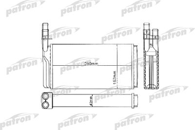 PRS2001 PATRON Теплообменник, отопление салона