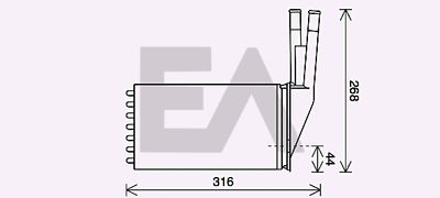 45C10017 EACLIMA Теплообменник, отопление салона