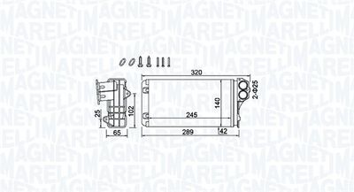 350218416000 MAGNETI MARELLI Теплообменник, отопление салона