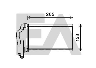 45C52007 EACLIMA Теплообменник, отопление салона