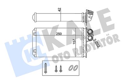 355260 KALE OTO RADYATÖR Теплообменник, отопление салона