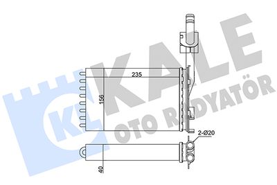 109900 KALE OTO RADYATÖR Теплообменник, отопление салона