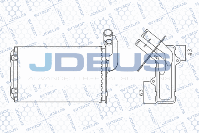 M2230100 JDEUS Теплообменник, отопление салона