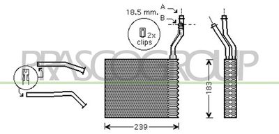 FD424H001 PRASCO Теплообменник, отопление салона