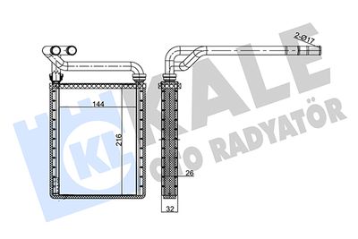 347135 KALE OTO RADYATÖR Теплообменник, отопление салона