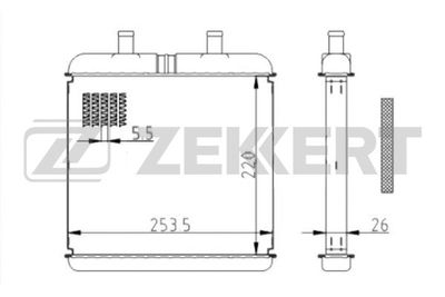 MK5134 ZEKKERT Теплообменник, отопление салона