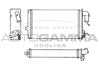 101630 AUTOGAMMA Теплообменник, отопление салона