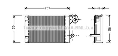 VN6062 AVA QUALITY COOLING Теплообменник, отопление салона