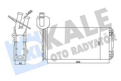 346450 KALE OTO RADYATÖR Теплообменник, отопление салона