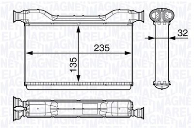 350218354000 MAGNETI MARELLI Теплообменник, отопление салона