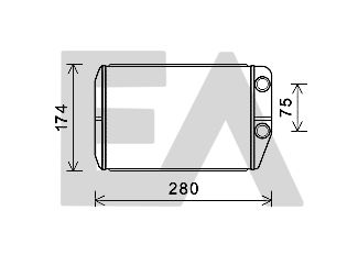 45C25011 EACLIMA Теплообменник, отопление салона