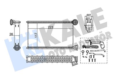 355225 KALE OTO RADYATÖR Теплообменник, отопление салона