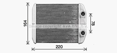 RT6663 AVA QUALITY COOLING Теплообменник, отопление салона