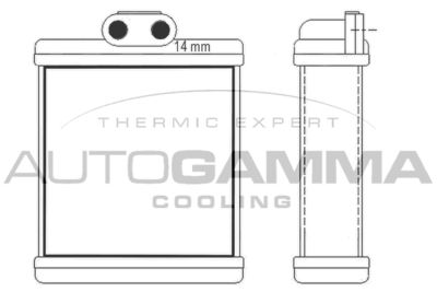 104104 AUTOGAMMA Теплообменник, отопление салона