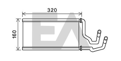 45C08001 EACLIMA Теплообменник, отопление салона
