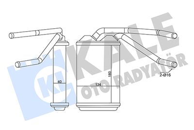 346320 KALE OTO RADYATÖR Теплообменник, отопление салона