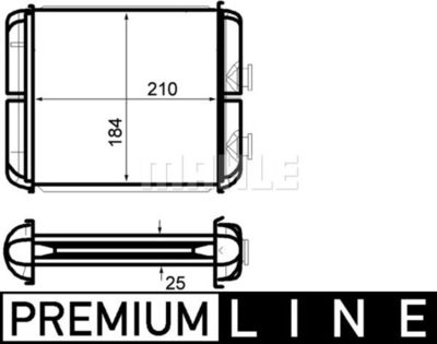 AH41000P MAHLE Теплообменник, отопление салона