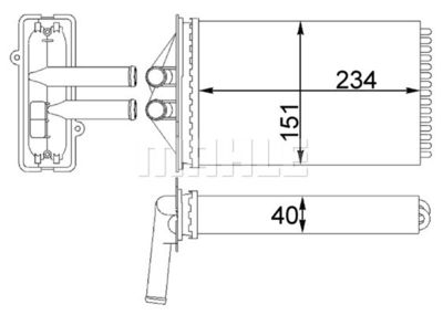 AH92000S MAHLE Теплообменник, отопление салона