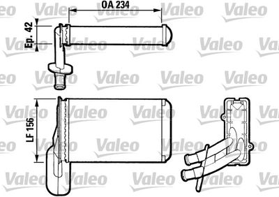 812031 VALEO Теплообменник, отопление салона