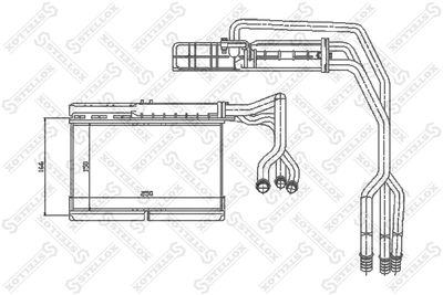 1035073SX STELLOX Теплообменник, отопление салона