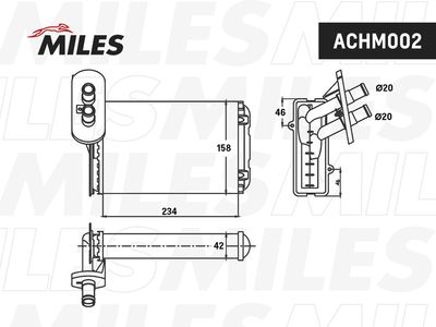 ACHM002 MILES Теплообменник, отопление салона