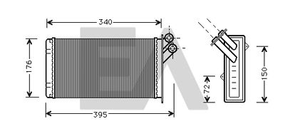 45C10008 EACLIMA Теплообменник, отопление салона