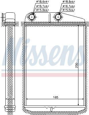 73989 NISSENS Теплообменник, отопление салона