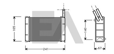 45C22001 EACLIMA Теплообменник, отопление салона