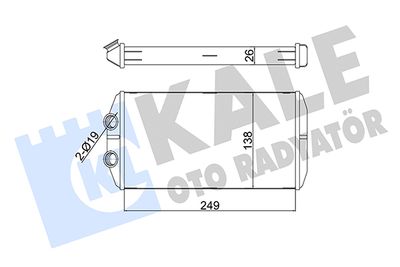 352870 KALE OTO RADYATÖR Теплообменник, отопление салона