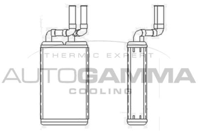 105283 AUTOGAMMA Теплообменник, отопление салона