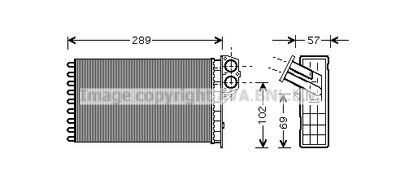 PEA6226 AVA QUALITY COOLING Теплообменник, отопление салона