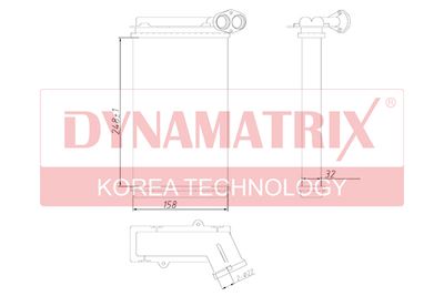 DR73973 DYNAMATRIX Теплообменник, отопление салона