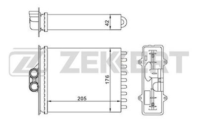 MK5034 ZEKKERT Теплообменник, отопление салона