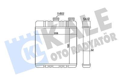 347115 KALE OTO RADYATÖR Теплообменник, отопление салона