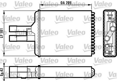 812117 VALEO Теплообменник, отопление салона