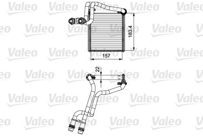 811536 VALEO Теплообменник, отопление салона