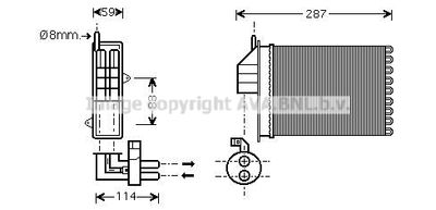 FTA6259 AVA QUALITY COOLING Теплообменник, отопление салона