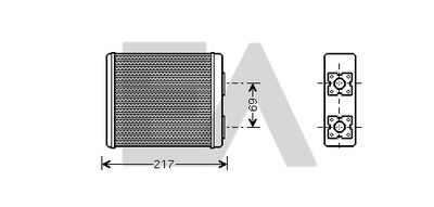 45C22022 EACLIMA Теплообменник, отопление салона