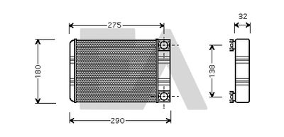 45C50017 EACLIMA Теплообменник, отопление салона
