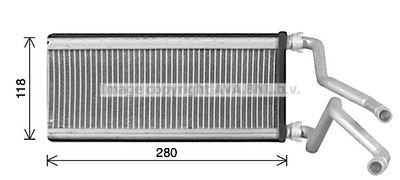 MZ6298 AVA QUALITY COOLING Теплообменник, отопление салона