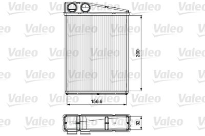 811542 VALEO Теплообменник, отопление салона