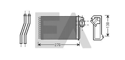 45C55009 EACLIMA Теплообменник, отопление салона